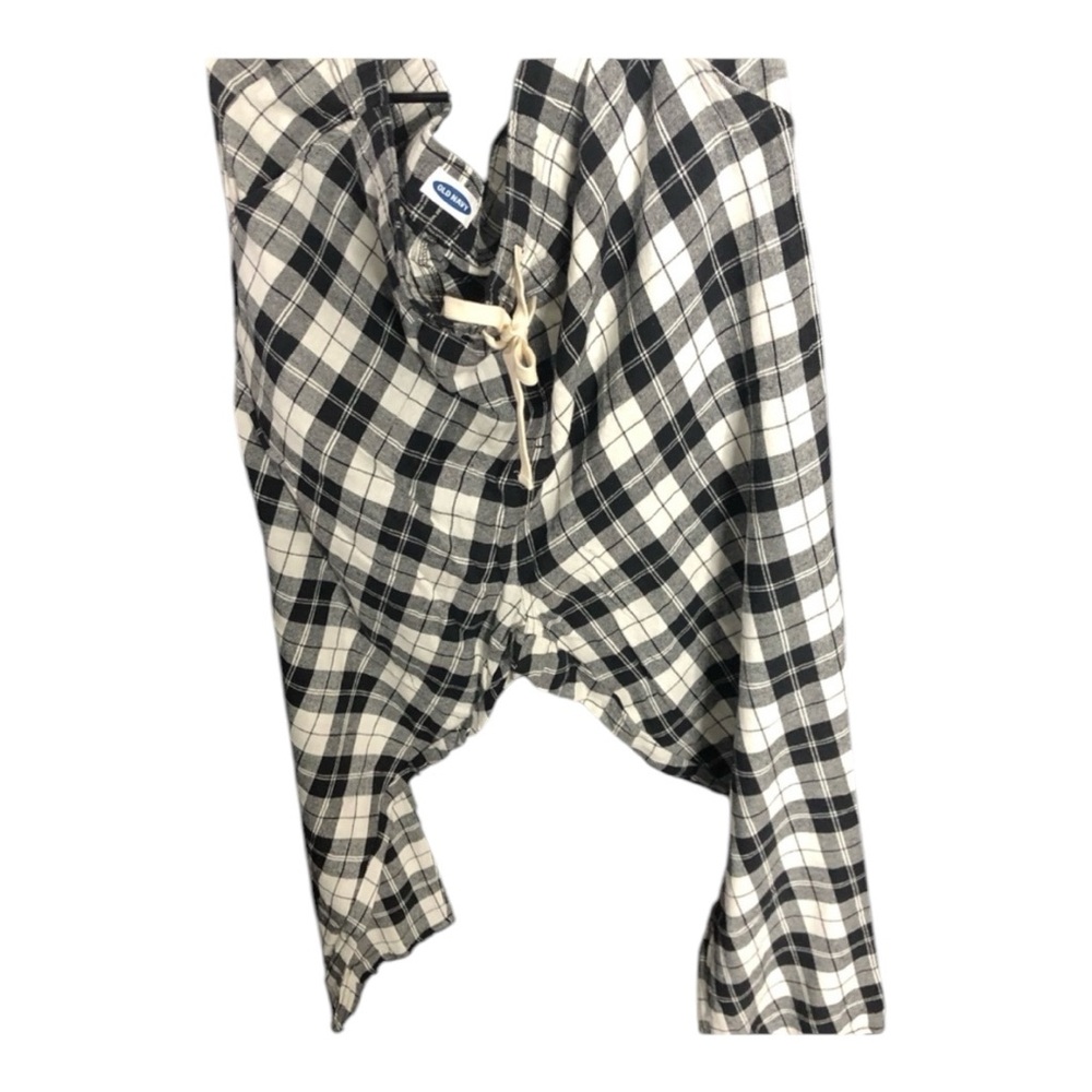 Old Navy Men’s Black and White Fleece Draw String Lounge Pajama Pants NWT XXL